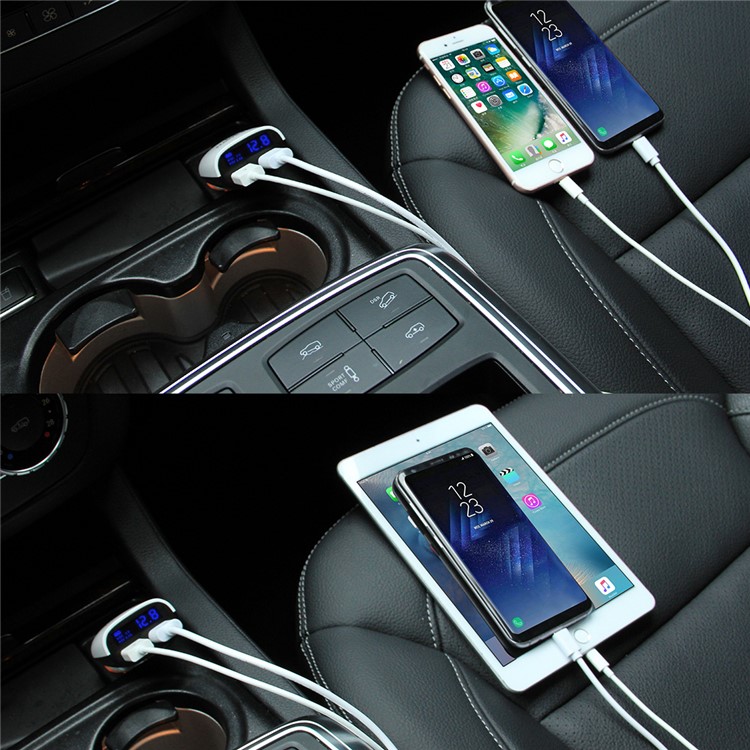 HAWEEL 3020B Dual USB Ports Quick Charge QC3.0 USB Car Charger with LCD Display-12