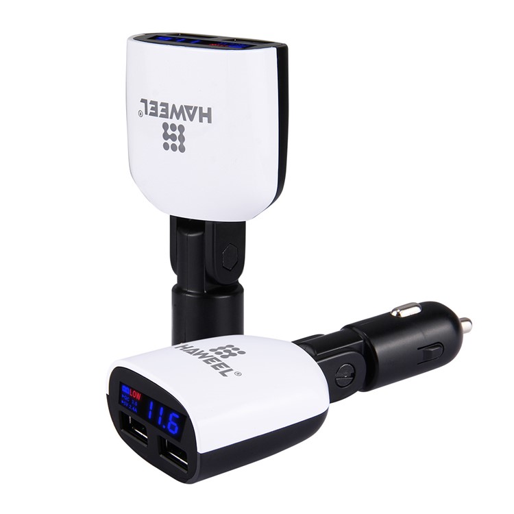 HAWEEL 3020B Dual USB Ports Quick Charge QC3.0 USB Car Charger with LCD Display-4