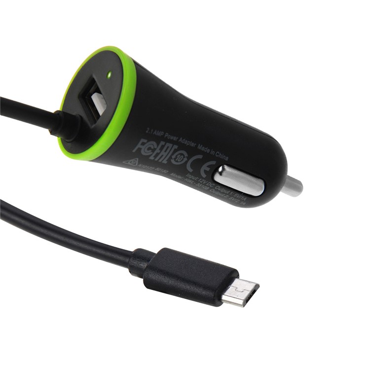 HAWEEL HWL-3310B Mini 2.1A Car Charger with Micro USB Spring Cord-4