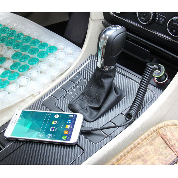 HAWEEL HWL-3310B Mini 2.1A Car Charger with Micro USB Spring Cord-8