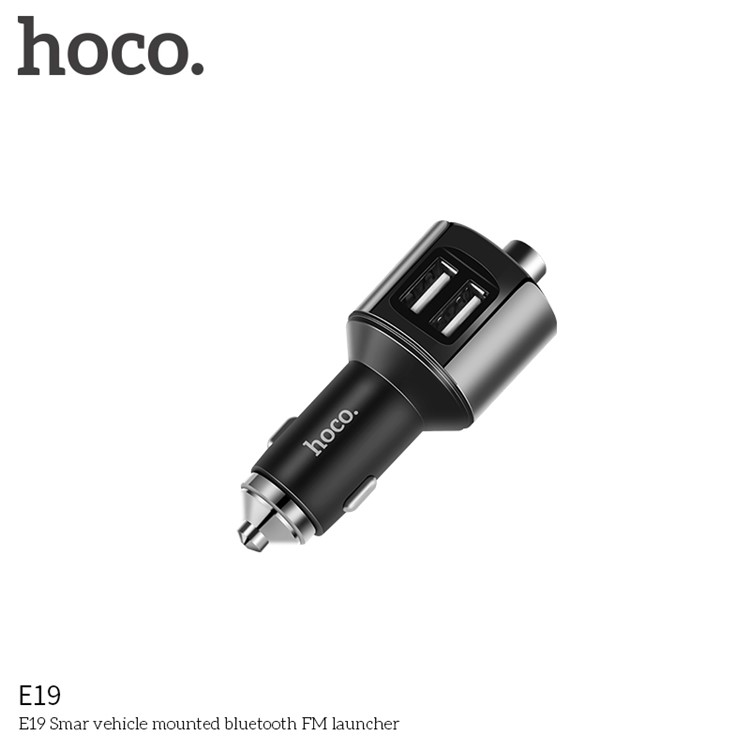 HOCO E19 Smart Car Wireless FM Transmitter Bluetooth Hands-free Car Kit-5