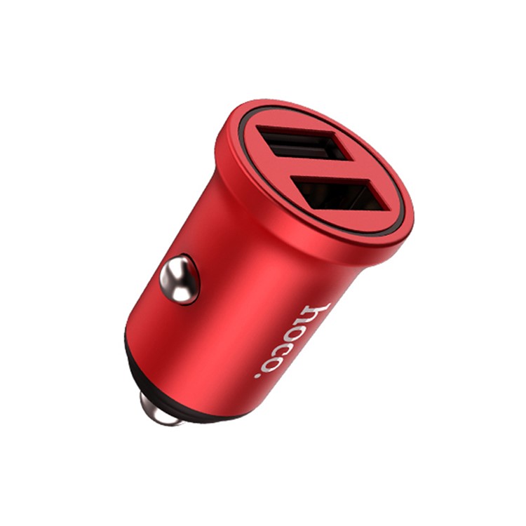 HOCO Z20 Surpassing Dual USB Ports 4.8A Car Charger for iPhone iPad Samsung - Red-1