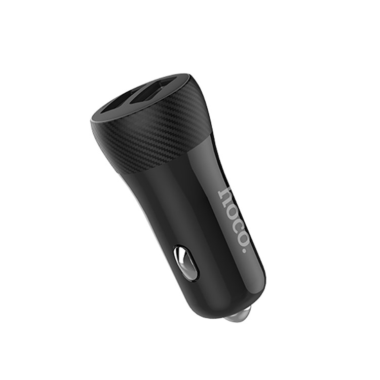 HOCO Z21 Ascender Mini Dual USB Outputs 3.4A Car Charger for iPhone iPad Samsung - Black-1