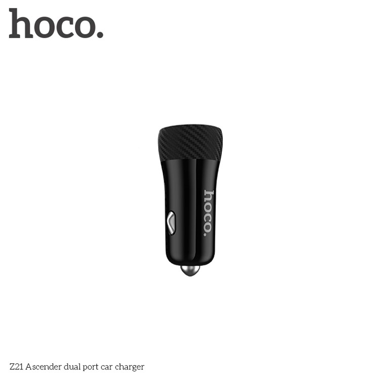 HOCO Z21 Ascender Mini Dual USB Outputs 3.4A Car Charger for iPhone iPad Samsung - Black-3