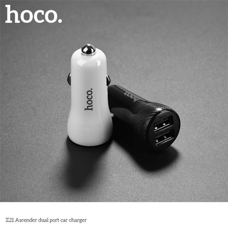 HOCO Z21 Ascender Mini Dual USB Outputs 3.4A Car Charger for iPhone iPad Samsung - Black-7