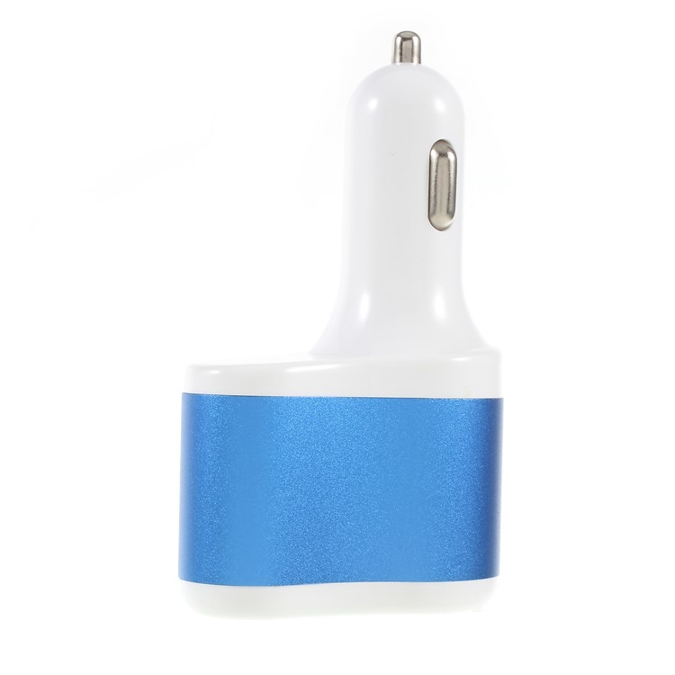 PINZUN CC-009 3.1A Fast Charge 2-USB Car Charger & Cigarette Lighter Socket Adapter - Blue-5