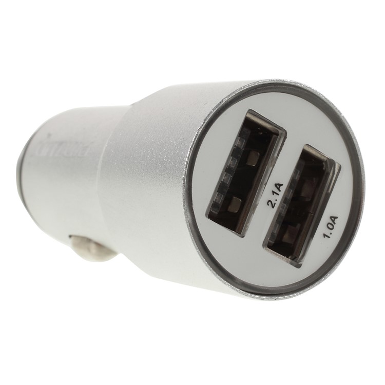 PINZUN CC-011 Dual USB Smart Car Charger with Safety Hammer - Silver-5