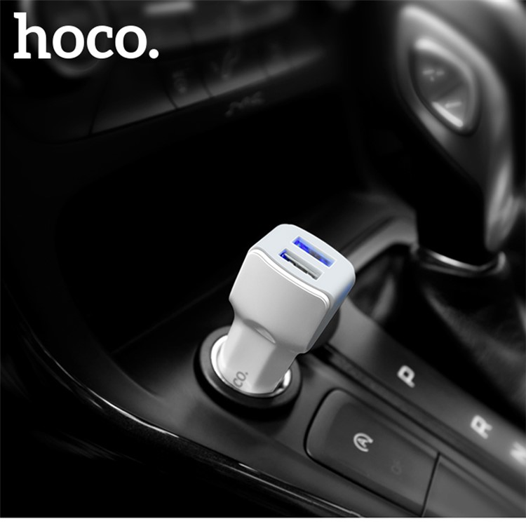 HOCO Z23 Grand Dual-USB-Ausgänge 12W Kfz-Ladegerät Für IPhone Ipad Samsung - Weiß-13