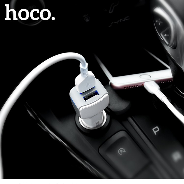 HOCO Z23 Grand Dual-USB-Ausgänge 12W Kfz-Ladegerät Für IPhone Ipad Samsung - Weiß-15