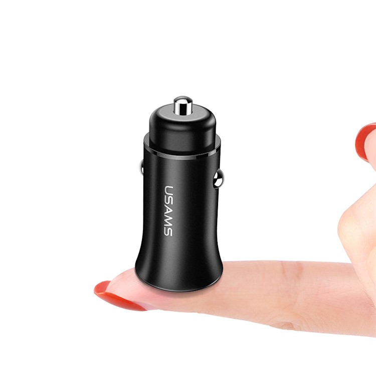 USAMS US-CC051 C3 Mini 3.1A 2-Port Smart Car Charger for iPhone iPad Samsung HTC Sony Huawei LG - Black-5