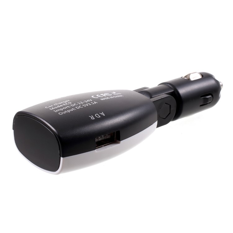 Intelligent 3.1A Dual USB Car Charger with LED Voltage Display and Adjustable Angle-1