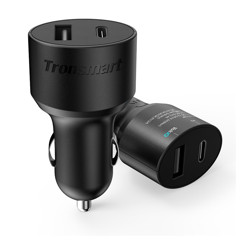 Tronsmart C2P 42W Dual Port Car Charger with Power Delivery via USB Type-C-1