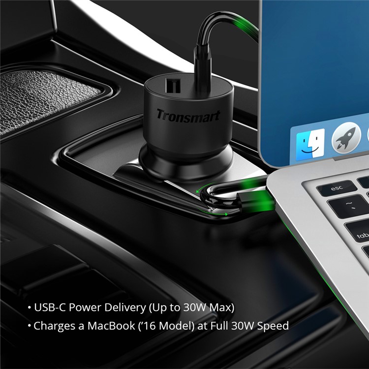 Tronsmart C2P 42W Dual Port Car Charger with Power Delivery via USB Type-C-3