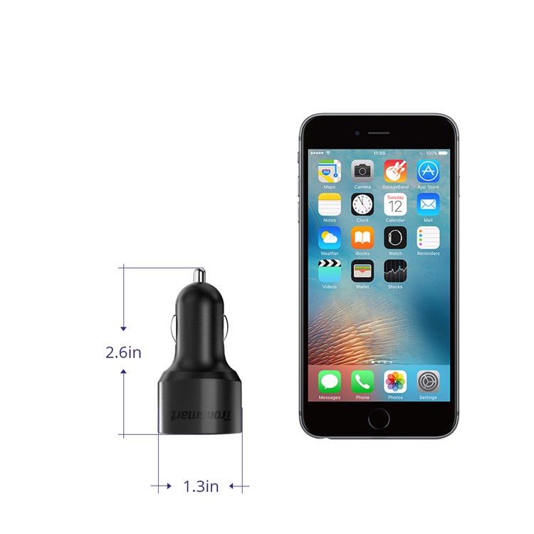 Tronsmart C2P 42W Dual Port Car Charger with Power Delivery via USB Type-C-5