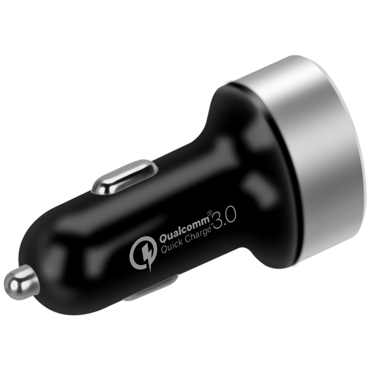 MOMAX UC9 Dual USB Ports Car Charger Adapter with with QC 3.0 - Black-2