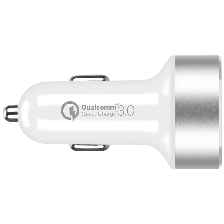 MOMAX UC9 30W Quick Charge QC3.0 Car Charger with 2 USB Output Ports for iPhone Samsung Huawei - White-4