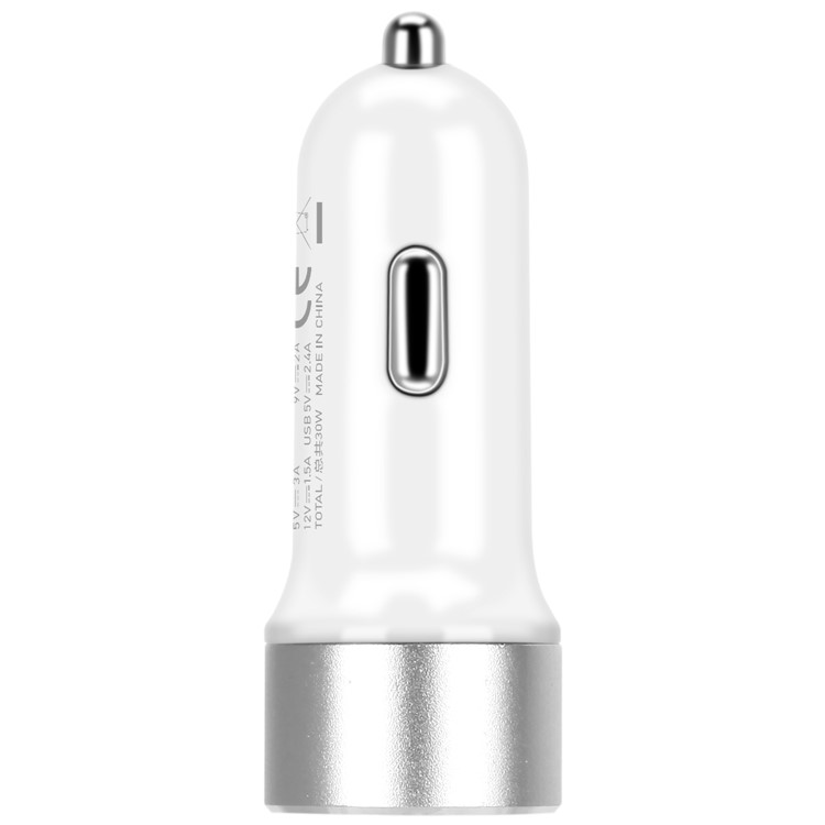MOMAX UC9 30W Quick Charge QC3.0 Car Charger with 2 USB Output Ports for iPhone Samsung Huawei - White-6