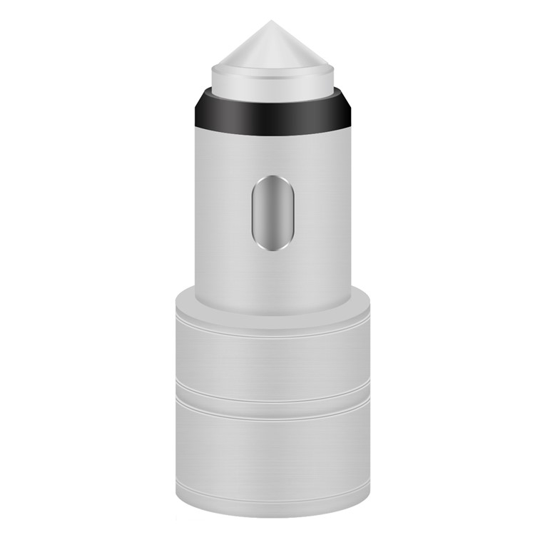 HAT PRINCE E10 Dual USB Ports 5V 2.1A / 1A Metal Car Charger with Emergent Survival Hammer - Silver-3