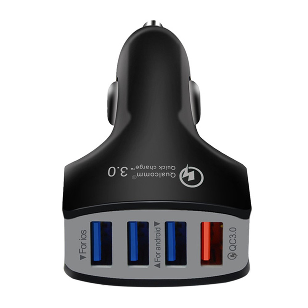 Universal 4 Ports USB QC3.0 Mobile Phone Car Charger Adapter for iPhone Samsung Huawei-2