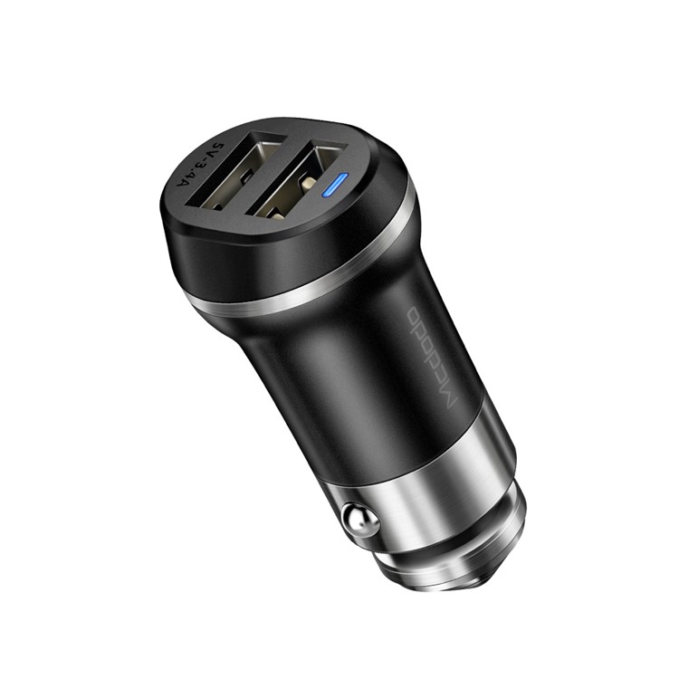 

MCDODO Dual USB Smart Car Charger 3.4A Portable Fast Car Charger - Black, iPhone 8 Plus