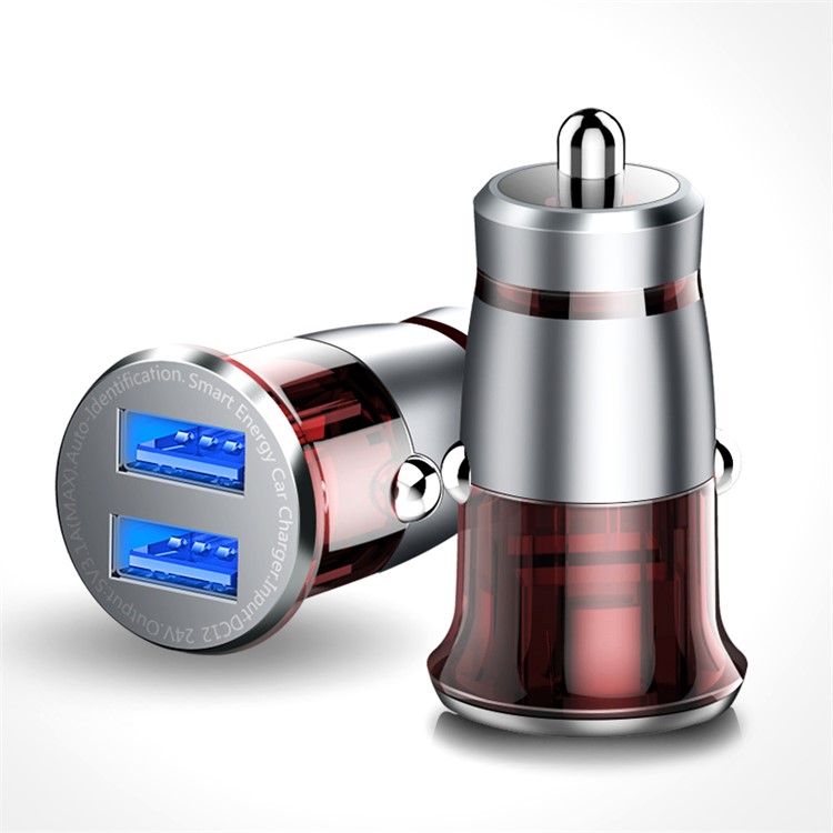

CAFELE 2 USB Port Car Charge Adapter for iPhone iPad Samsung etc. - Silver