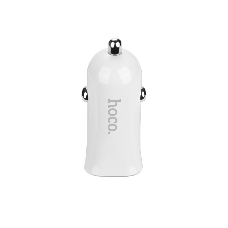 HOCO Z12 Dual USB Ports Rapid Car Charger for iPhone Samsung Huawei etc. - White-3