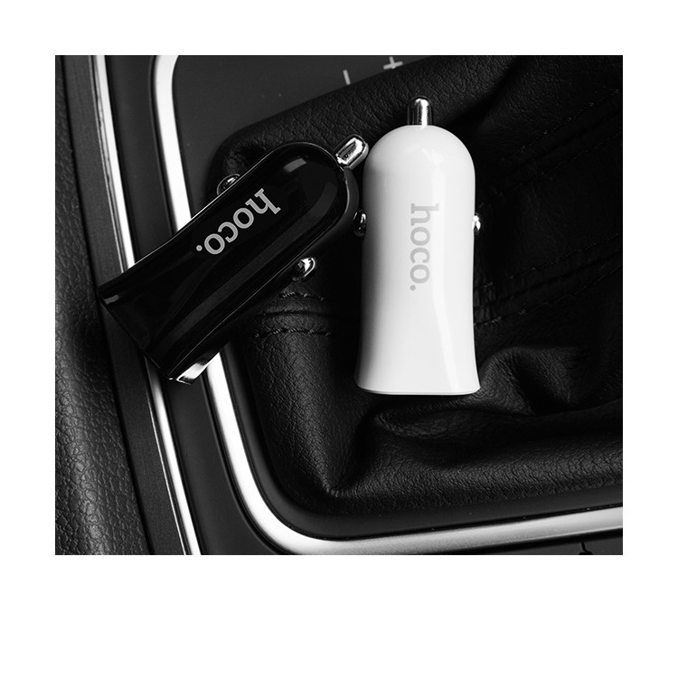 HOCO Z12 Dual USB Ports Rapid Car Charger for iPhone Samsung Huawei etc. - White-5