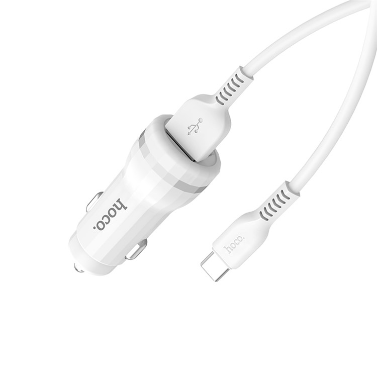 HOCO Z27 Dupla Porta USB 2.4A Carregador De Carro + Cabo De Carregamento Tipo-c Para Huawei Samsung Etc.-6