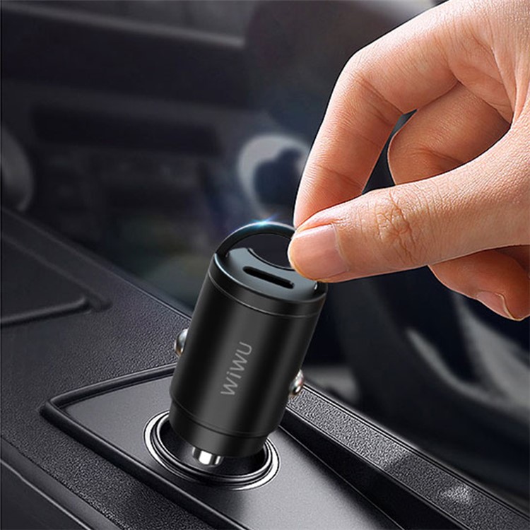 WiWU PC300 Mini Type-C PD Car Charger with Pull Ring-5