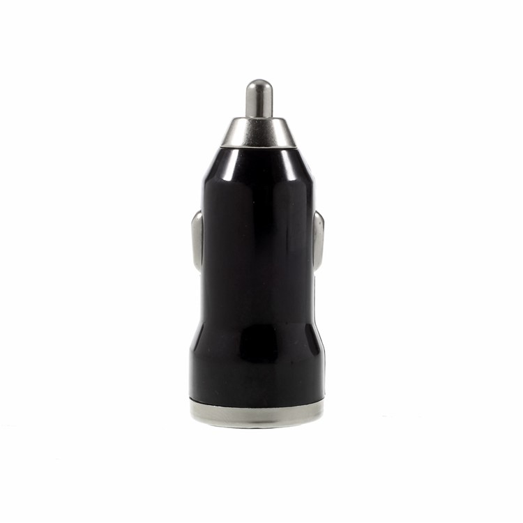 2.1A/1A Dual-USB-Port Car Charger for iPhone iPad Samsung Sony Etc - Black-2