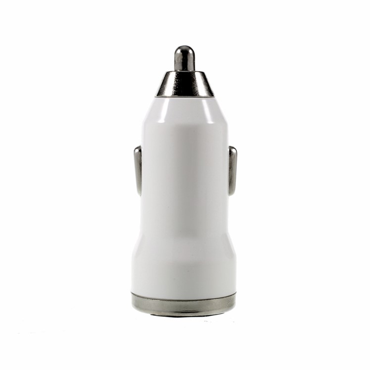 2.1A/1A Dual-USB-Port Car Charger for iPhone iPad Samsung Sony Etc - White-2