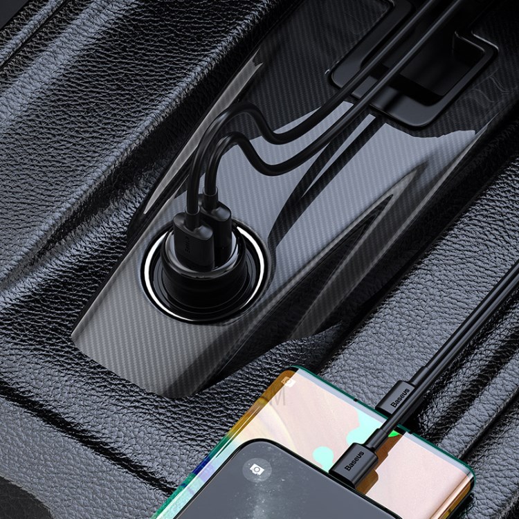 BASEUS T Type S-16 Wireless Bluetooth MP3 Player Dual USB Car Charger (English Version) - Black-11