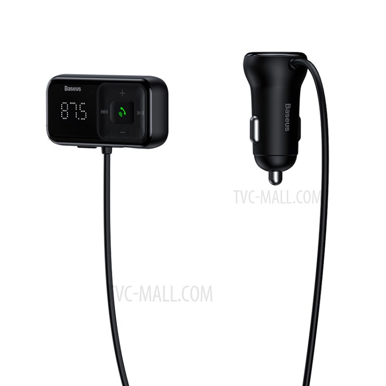 BASEUS T Type S-16 Wireless Bluetooth MP3 Player Dual USB Car Charger (English Version) - Black-7