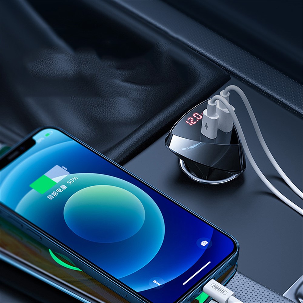 REMAX RCC232 45W PD + QC Fast Charging Mobile Phone Car Charger Adapter-3