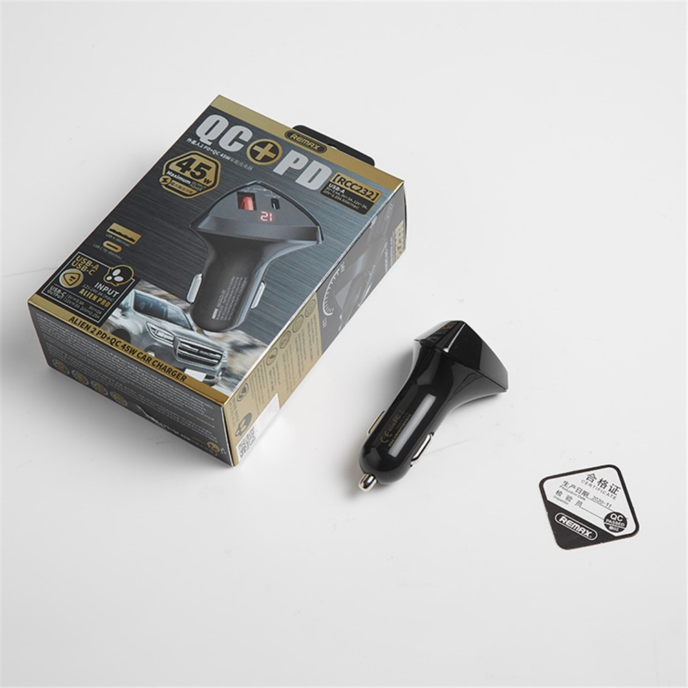 REMAX RCC232 45W PD + QC Fast Charging Mobile Phone Car Charger Adapter-8