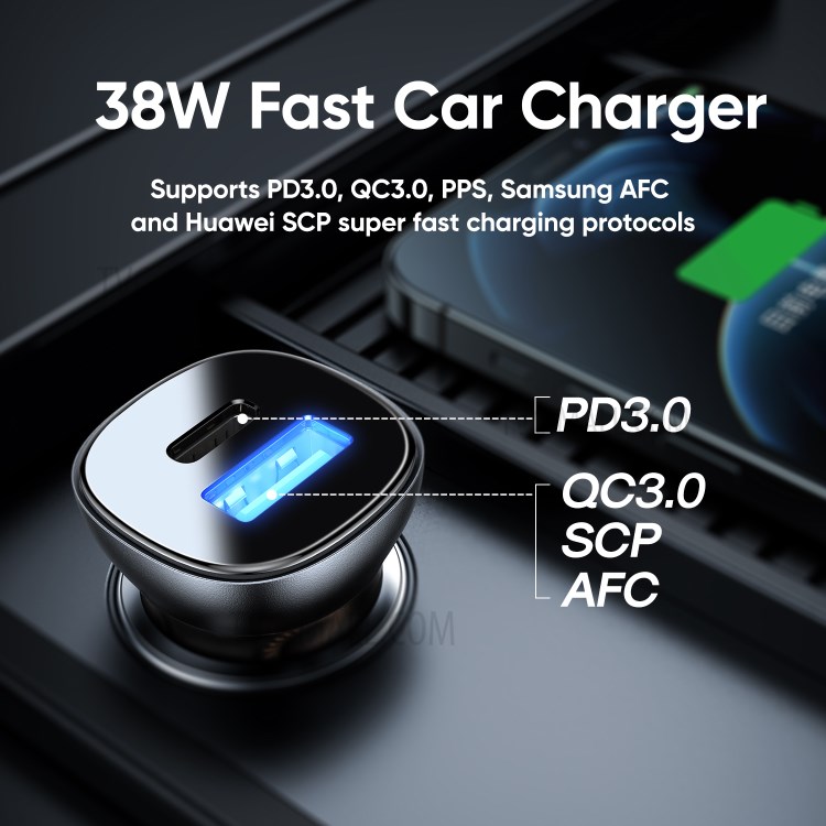 JOYROOM C-A42 PD QC3.0 Dual USB Port Fast Charging Car Charger Adapter for iPhone Huawei Xiaomi-2