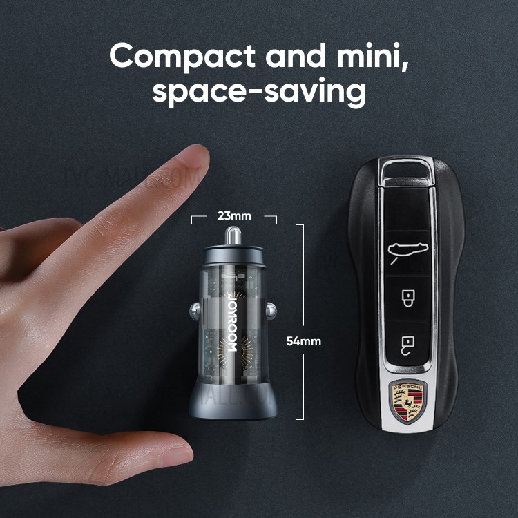 JOYROOM C-A42 PD QC3.0 Dual USB Port Fast Charging Car Charger Adapter for iPhone Huawei Xiaomi-6