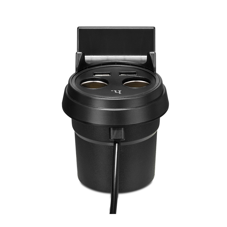 HOCO Multifunctional Cup Shape 2-Port USB Car Charger Dual Socket Splitter-5