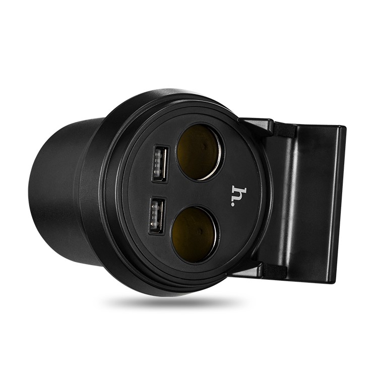 HOCO Multifunctional Cup Shape 2-Port USB Car Charger Dual Socket Splitter-6