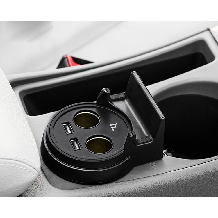 HOCO Multifunctional Cup Shape 2-Port USB Car Charger Dual Socket Splitter-7