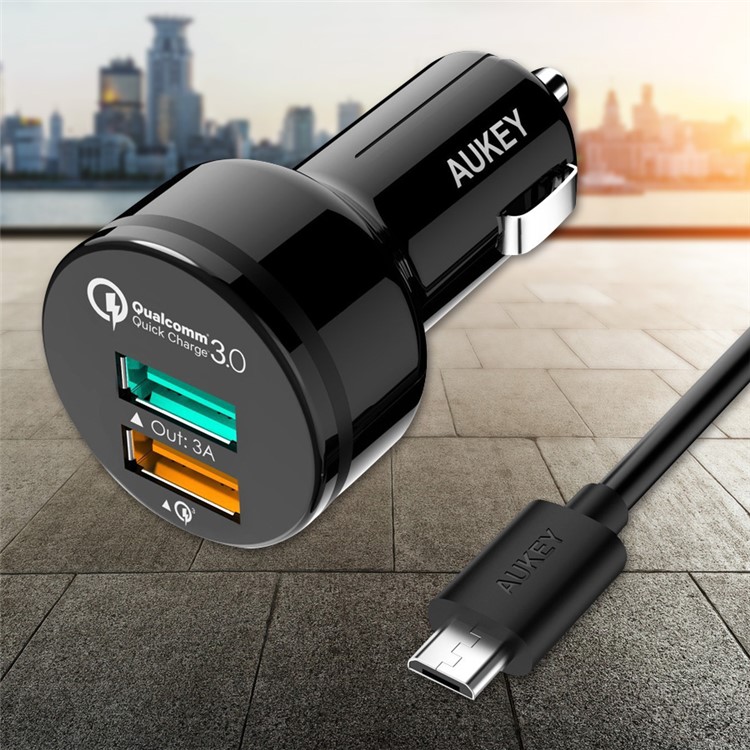 AUKEY CC-T7 Quick Charge 3.0 Car Charger Dual USB Output-1