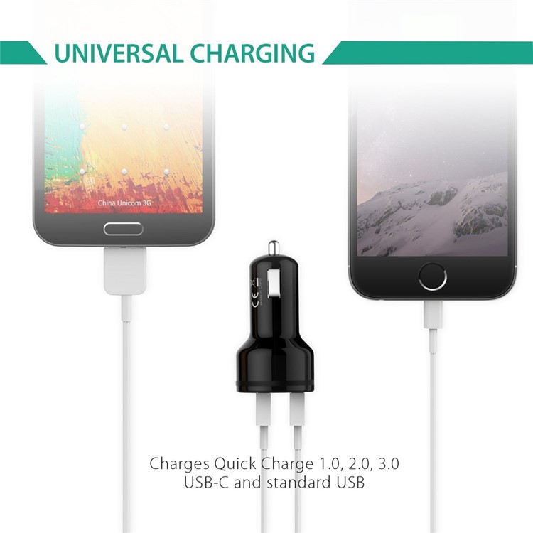 AUKEY CC-T7 Quick Charge 3.0 Car Charger Dual USB Output-7