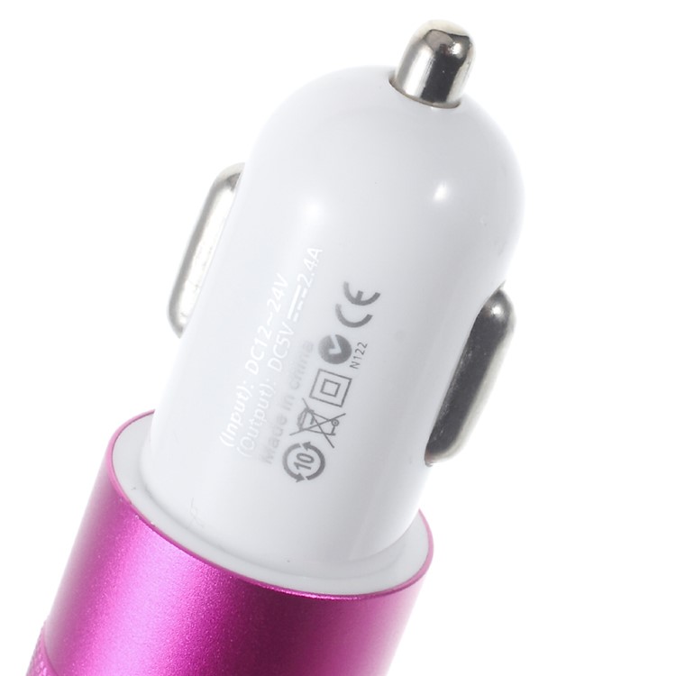 2.4A Dual USB Car Charger Adapter for iPhone iPad Samsung - Rose-4
