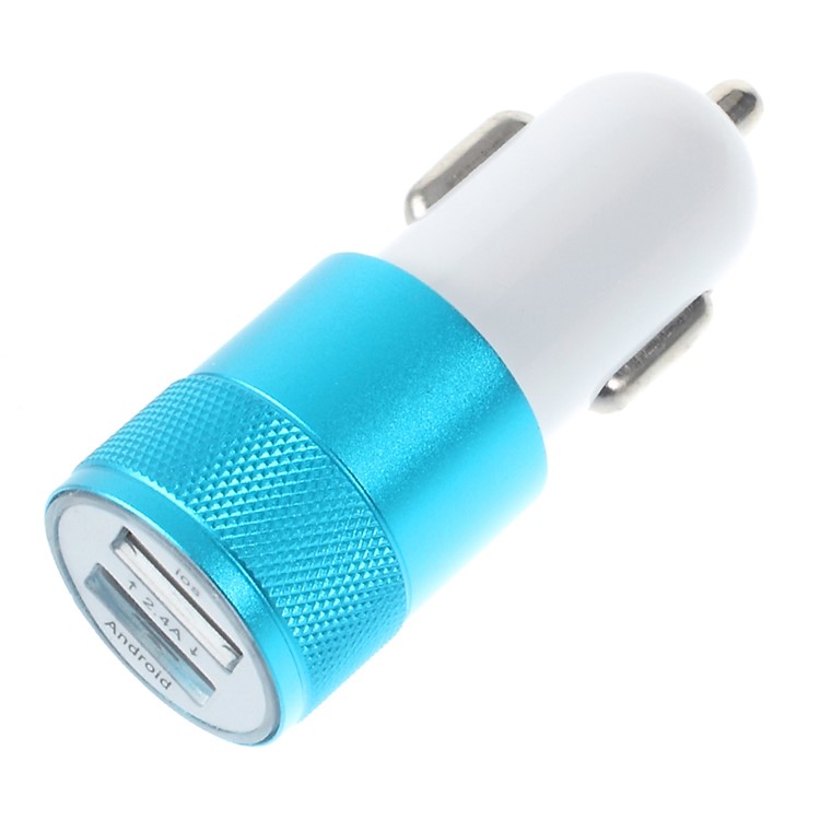 2.4A Dual USB Auto Ladegerät Adapter Für IPhone Ipad Samsung - Blau-1