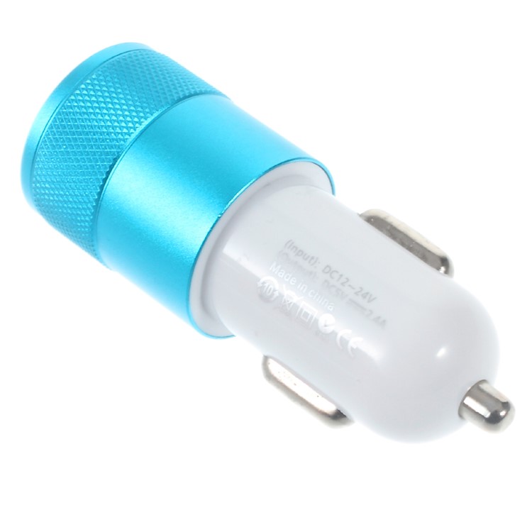 2.4A Dual USB Auto Ladegerät Adapter Für IPhone Ipad Samsung - Blau-2