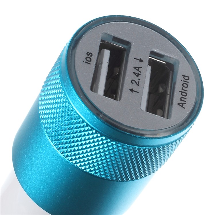 2.4A Dual USB Auto Ladegerät Adapter Für IPhone Ipad Samsung - Blau-5