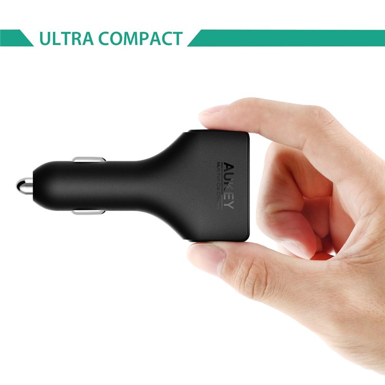 AUKEY CC-Y3 49.5W 3-Port Car Charger with 1 x Type-C + 2 x 3A USB Ports-3