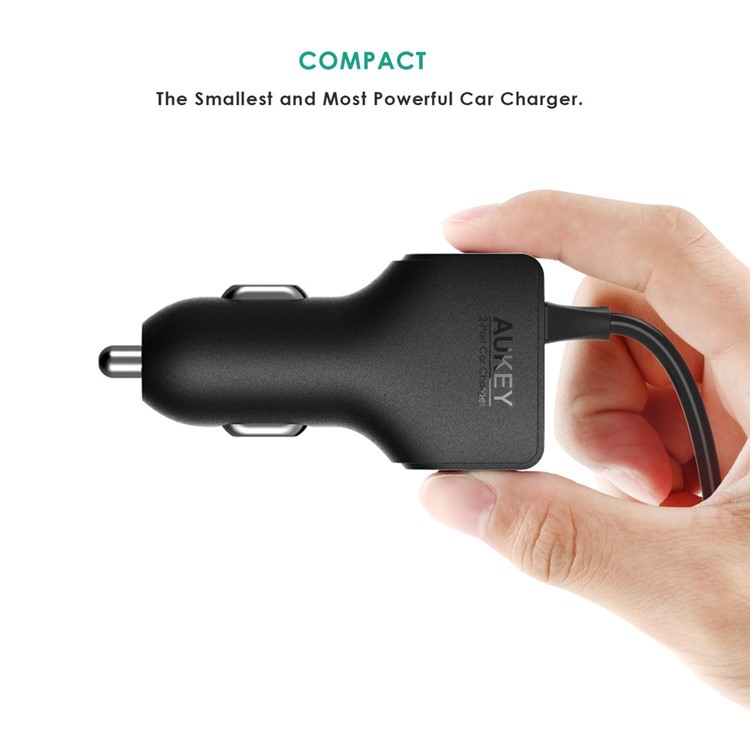 AUKEY CC-Y4 USB Type C Car Charger for Nokia N1/Nexus 5X/Nexus 6P/OnePlus 2-2