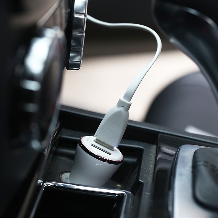 REMAX Dolfin Dual USB 2.4A Smart Car Charger for iPhone iPad Samsung HTC - Rose Gold Color-3
