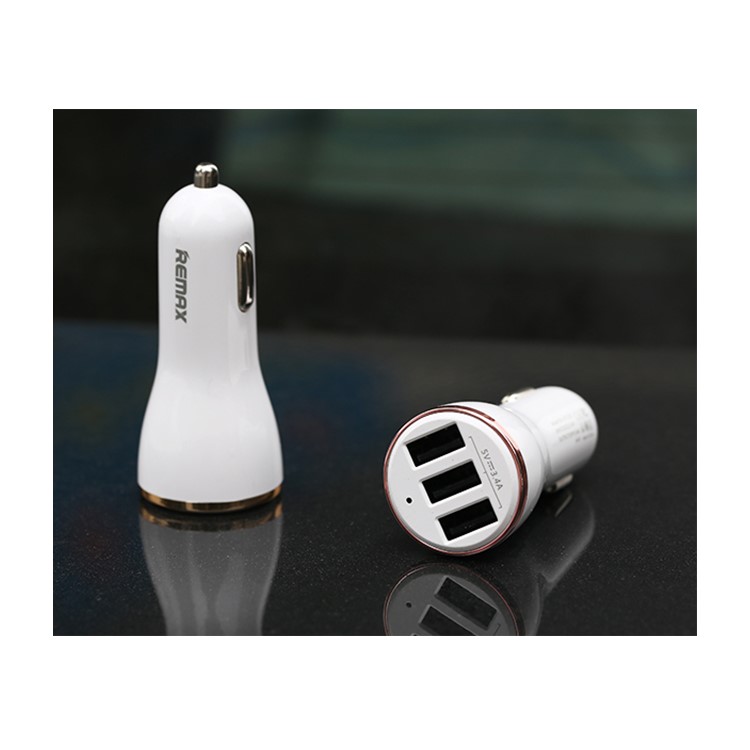 REMAX Dolfin Dual USB 2.4A Smart Car Charger for iPhone iPad Samsung HTC - Rose Gold Color-8